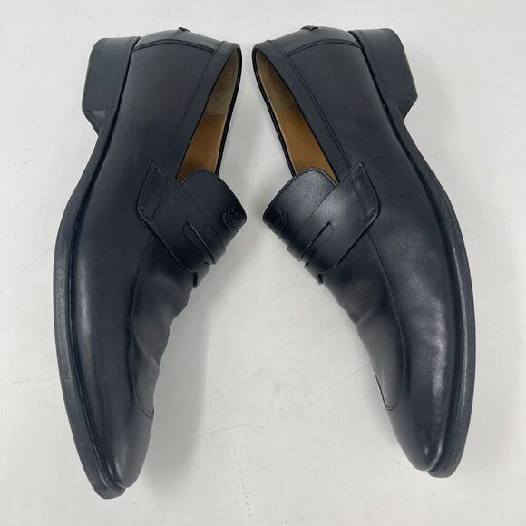 GUCCI MEN'S BLACK LEATHER LOAFERS DRESS SHOES SIZE EU 42 E - Picture 6 of 8